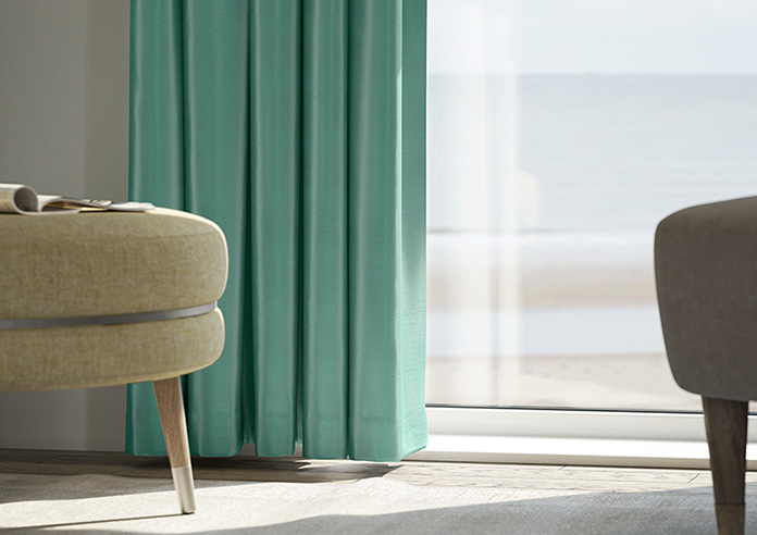 Akoya Faux Silk, Lustre Emerald Green - Made to Measure Curtain - Image 5